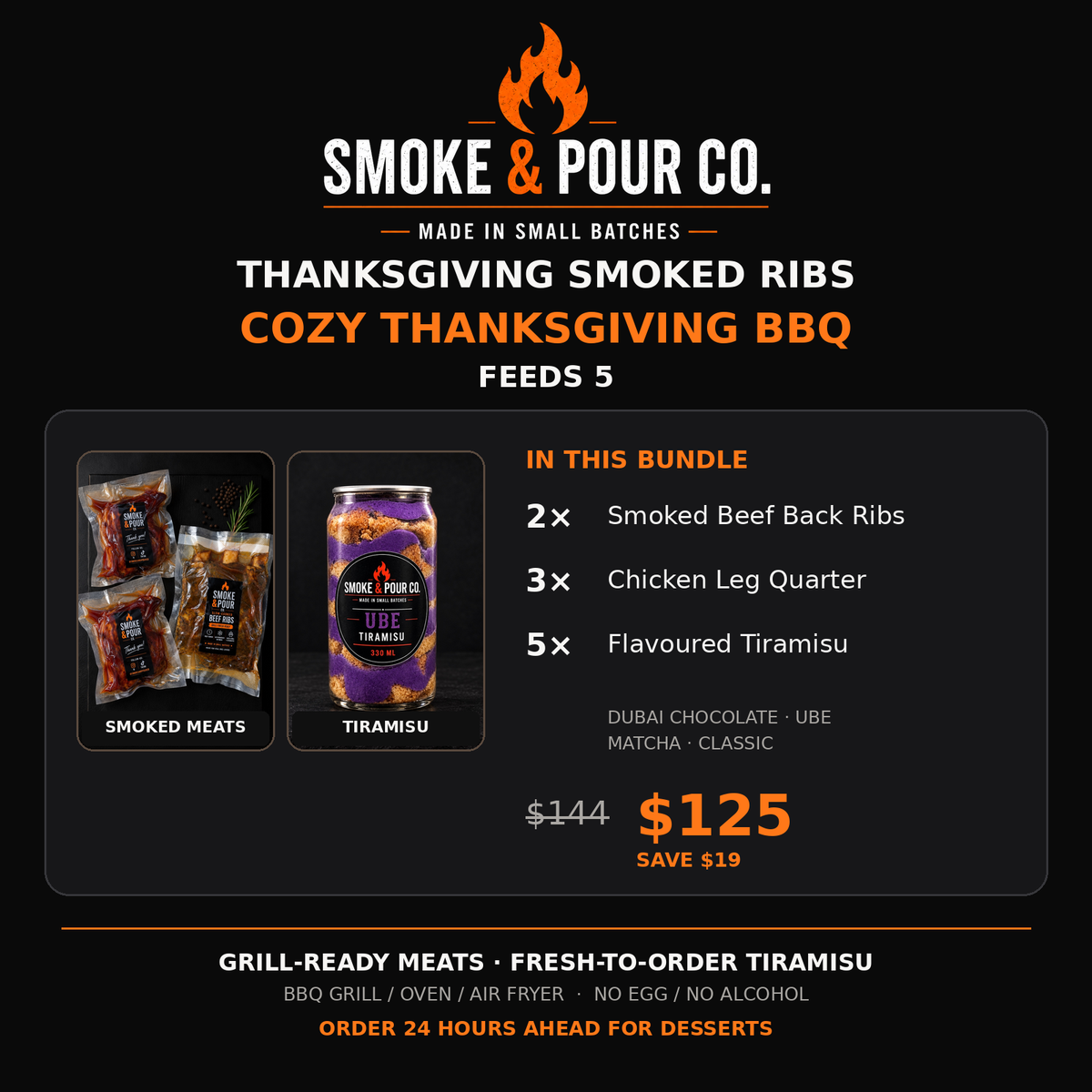 Cozy Thanksgiving BBQ — Feeds 5